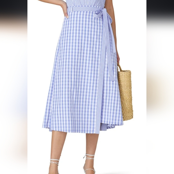 Thakoon Dresses & Skirts - Thakoon Blue Gingham Wrap Skirt